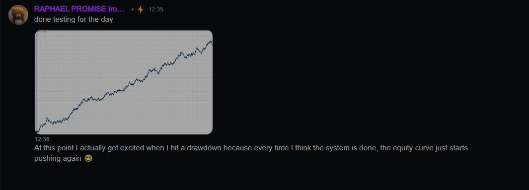 RAPHAEL PROMISE member-shared equity curve screenshot