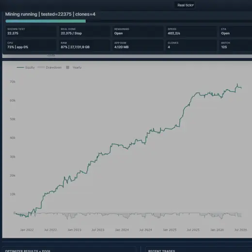 Optimize and backtest preview
