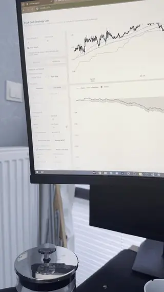 Strategy building and optimization screen